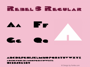 Rebel 3 Regular 1.0 Mon Apr 24 12:04:29 1995图片样张