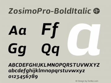 ZosimoPro-BoldItalic ☞ Version 1.000;PS 001.000;hotconv 1.0.70;makeotf.lib2.5.58329;com.myfonts.easy.delicious-type.zosimo-pro.bold-italic.wfkit2.version.4p6J Font Sample