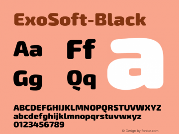 ExoSoft-Black ☞ Version 1.001;PS 001.001;hotconv 1.0.70;makeotf.lib2.5.58329;com.myfonts.easy.ndiscovered.exo-soft.black.wfkit2.version.4p8T图片样张