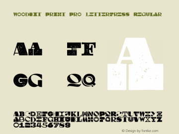Woodkit Print Pro Letterpress Regular Version 1.0; 2014图片样张