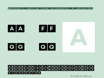Woodkit Solid Pro Alphabet B Regular Version 1.0; 2014图片样张