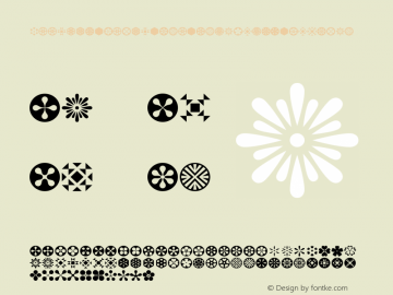Woodkit Solid Pro Ornaments Regular Version 1.0; 2014 Font Sample