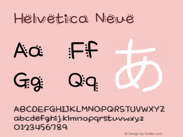 Helvetica Neue 常规体 10.0d35e1 Font Sample