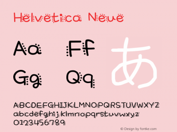 Helvetica Neue 紧缩黑体 10.0d35e1 Font Sample