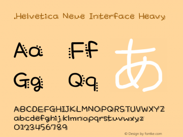 .Helvetica Neue Interface Heavy 10.0d35e1 Font Sample