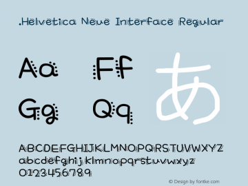 .Helvetica Neue Interface Regular 10.0d35e1图片样张