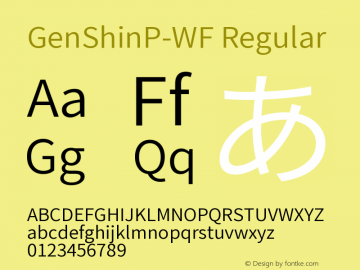 GenShinP-WF Regular Version 1.001.20150116图片样张