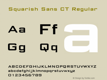 Squarish Sans CT Regular Version 0.9图片样张