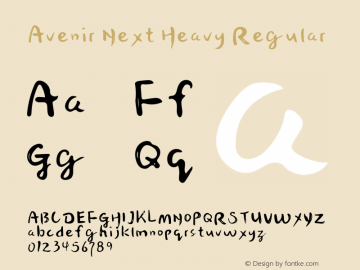 Avenir Next Heavy Regular 8.0d5e5 Font Sample