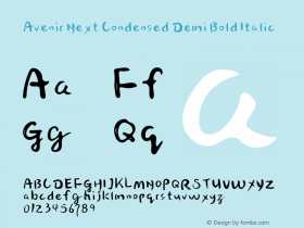 Avenir Next Condensed Demi Bold Italic 8.0d5e4图片样张