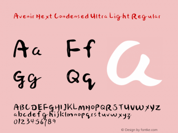 Avenir Next Condensed Ultra Light Regular 8.0d5e4图片样张