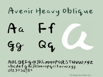 Avenir Heavy Oblique 8.0d5e3图片样张