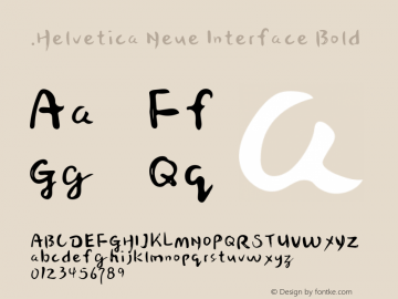 .Helvetica Neue Interface Bold 10.0d35e1 Font Sample