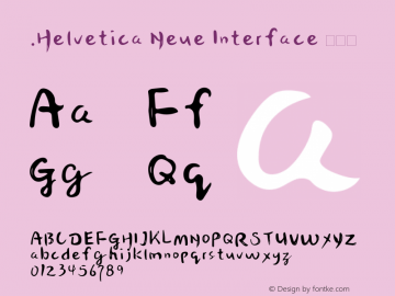 .Helvetica Neue Interface 超细体 10.0d35e1图片样张