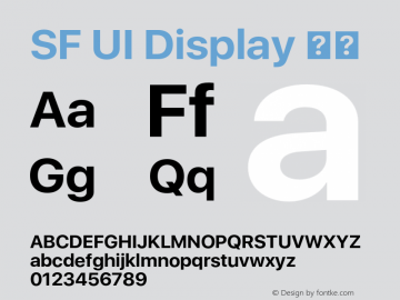 SF UI Display 粗体 11.0d33e2--BETA Font Sample