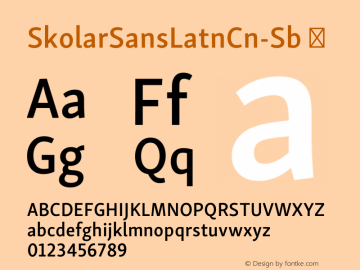 SkolarSansLatnCn-Sb ☞ Version 1.500;PS 1.300;hotconv 1.0.81;makeotf.lib2.5.63406; ttfautohint (v1.3.34-f4db); Renamed to: Skolar Sans Latin Condensed;com.myfonts.easy.rosetta.skolar-sans.condensed-semibold.wfkit2.version.4peW图片样张