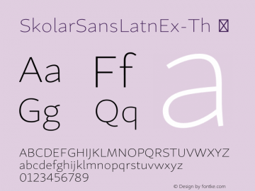 SkolarSansLatnEx-Th ☞ Version 1.500;PS 1.300;hotconv 1.0.81;makeotf.lib2.5.63406; ttfautohint (v1.3.34-f4db); Renamed to: Skolar Sans Latin Extended;com.myfonts.easy.rosetta.skolar-sans.extended-thin.wfkit2.version.4pe5图片样张