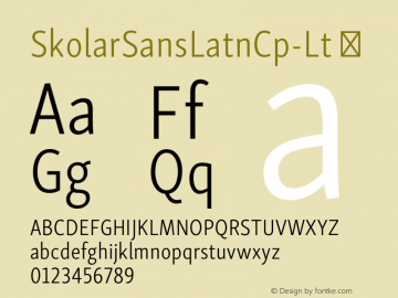 SkolarSansLatnCp-Lt ☞ Version 1.500;PS 1.300;hotconv 1.0.81;makeotf.lib2.5.63406; ttfautohint (v1.3.34-f4db); Renamed to: Skolar Sans Latin Compressed;com.myfonts.easy.rosetta.skolar-sans.compressed-light.wfkit2.version.4pfo Font Sample