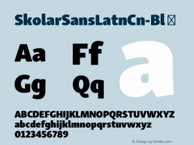 SkolarSansLatnCn-Bl ☞ Version 1.500;PS 1.300;hotconv 1.0.81;makeotf.lib2.5.63406; ttfautohint (v1.3.34-f4db); Renamed to: Skolar Sans Latin Condensed;com.myfonts.easy.rosetta.skolar-sans.condensed-black.wfkit2.version.4pev Font Sample