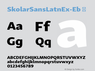 SkolarSansLatnEx-Eb ☞ Version 1.500;PS 1.300;hotconv 1.0.81;makeotf.lib2.5.63406; ttfautohint (v1.3.34-f4db); Renamed to: Skolar Sans Latin Extended;com.myfonts.easy.rosetta.skolar-sans.extended-extrabold.wfkit2.version.4peh Font Sample