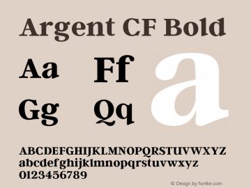 Argent CF Bold Version 1.000;PS 001.000;hotconv 1.0.70;makeotf.lib2.5.58329 Font Sample