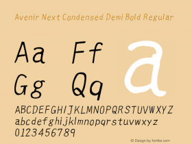 Avenir Next Condensed Demi Bold Regular 8.0d5e4图片样张