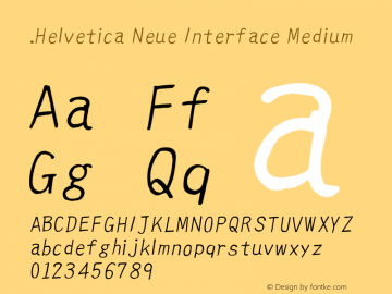 .Helvetica Neue Interface Medium 10.0d35e1 Font Sample