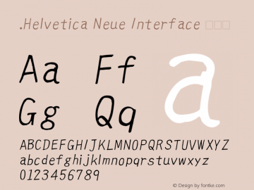 .Helvetica Neue Interface 超细体 10.0d35e1图片样张