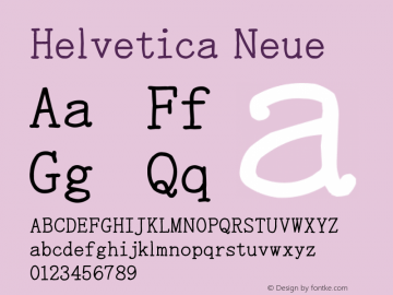 Helvetica Neue 超细体 9.0d56e1 Font Sample