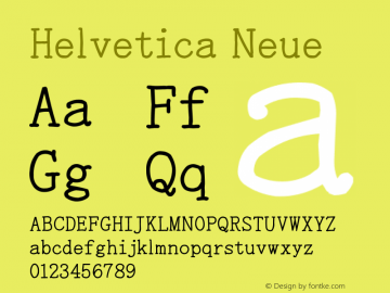 Helvetica Neue 超细斜体 9.0d56e1 Font Sample