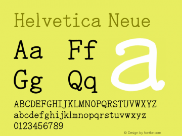 Helvetica Neue 超细斜体 9.0d56e1图片样张