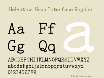 .Helvetica Neue Interface Regular 9.0d51e1图片样张