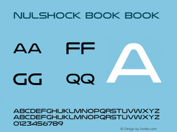 Nulshock Book Book Version 1.000 Font Sample