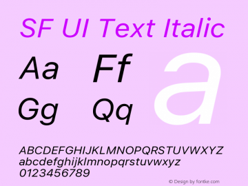 SF UI Text Italic 11.0d45e1--BETA图片样张