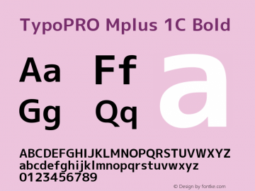 TypoPRO Mplus 1C Bold Version 1.059图片样张