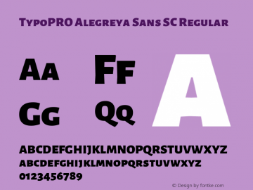 TypoPRO Alegreya Sans SC Regular Version 1.000;PS 001.000;hotconv 1.0.70;makeotf.lib2.5.58329 DEVELOPMENT图片样张