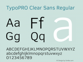 TypoPRO Clear Sans Regular Version 1.00图片样张