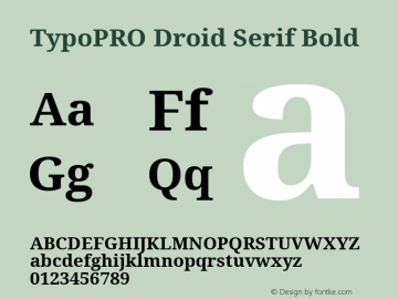 TypoPRO Droid Serif Bold Version 1.03图片样张