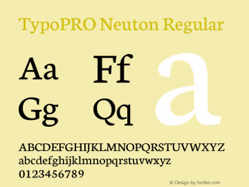 TypoPRO Neuton Regular Version 1.46图片样张