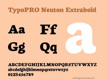 TypoPRO Neuton Extrabold Version 1.46图片样张