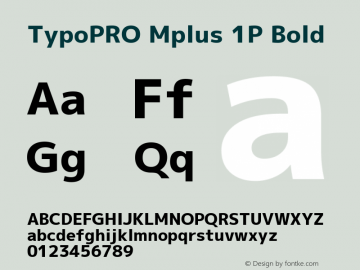 TypoPRO Mplus 1P Bold Version 1.059图片样张