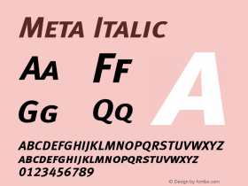 Meta Italic 004.301图片样张