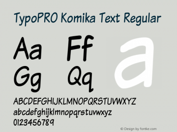 TypoPRO Komika Text Regular 2.0图片样张