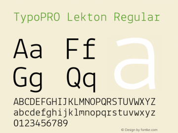 TypoPRO Lekton Regular Version 34.000图片样张