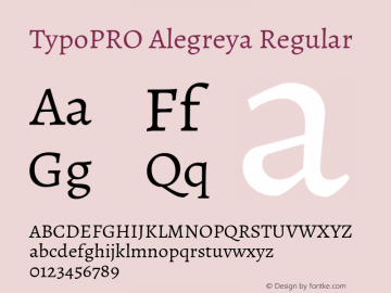 TypoPRO Alegreya Regular Version 1.003图片样张