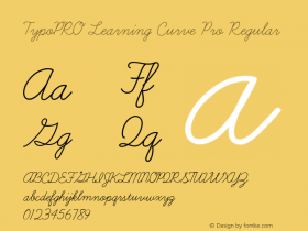 TypoPRO Learning Curve Pro Regular Version 1.000 Font Sample