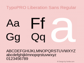 TypoPRO Liberation Sans Regular Version 2.00.1图片样张