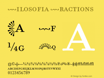 Filosofia Fractions Version 001.000 Font Sample