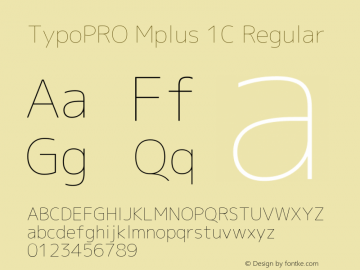 TypoPRO Mplus 1C Regular Version 1.059图片样张