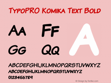 TypoPRO Komika Text Bold 2.0图片样张
